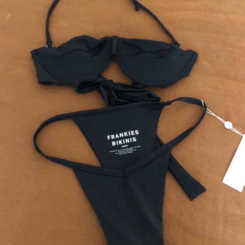 Frankie’s Bikinis black cielo top & binx bottom